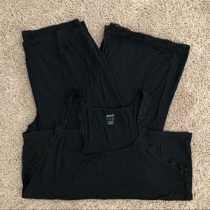 Aerie Pajama Set in Black  Size L/XL